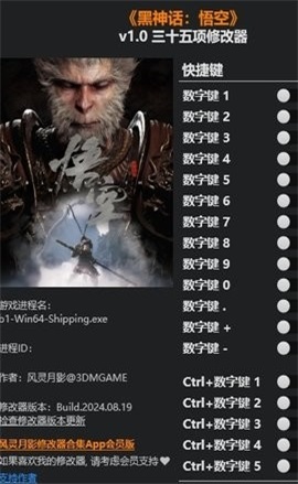 风灵月影黑神话悟空修改器